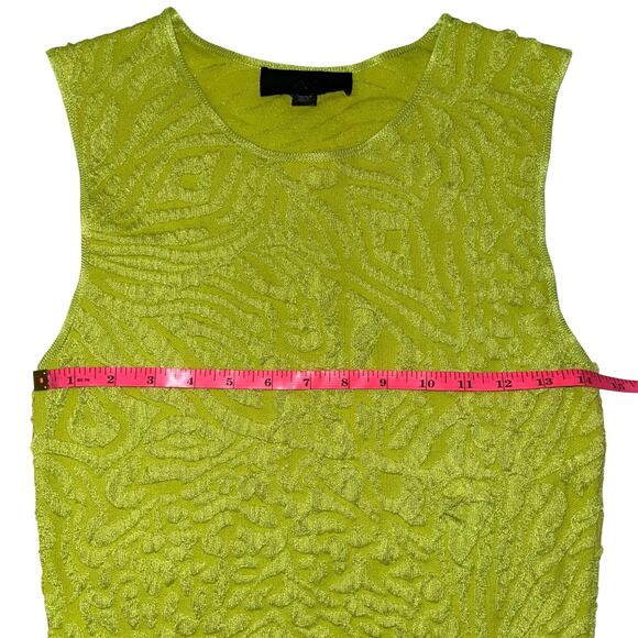 Zara Blogger Favorite Green Textured Combined Knit Sleeveless Maxi Dress Size M - Picture 15 of 16